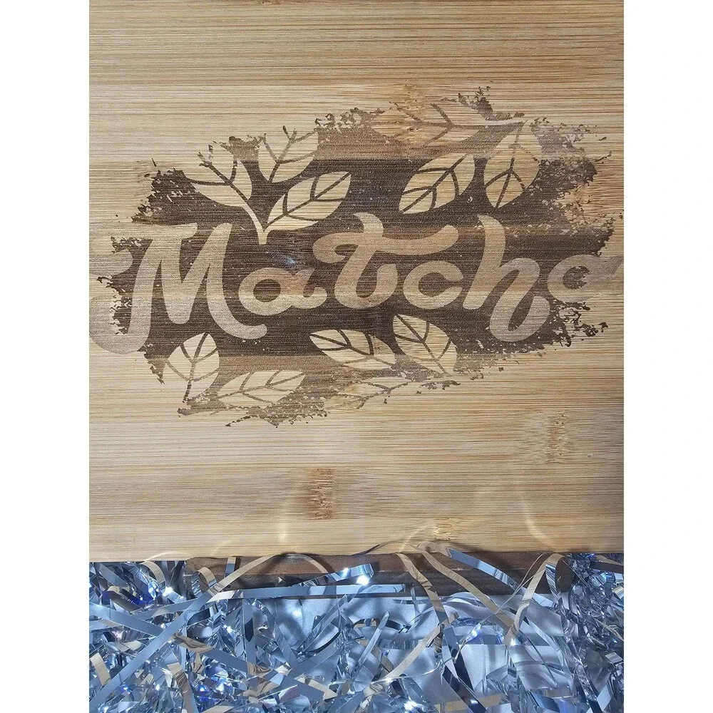 Wooden Bamboo Laser Engraved Matcha Board/Matcha Cutting Board